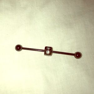 Industrial piercing barbell